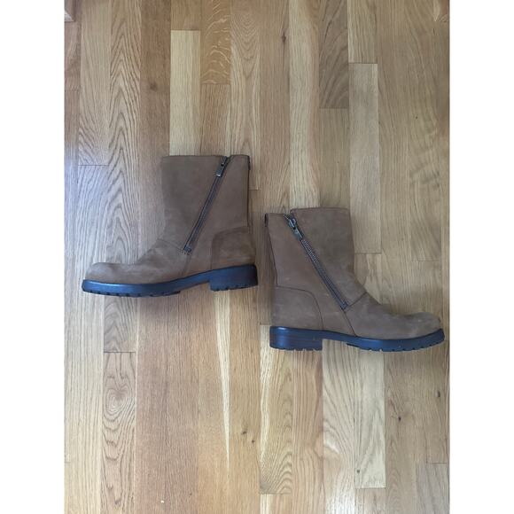 UGG Niels Boot In Water-resistant Chestnut Brien Leather. Size 11 Sherpa Lined - Picture 2 of 9